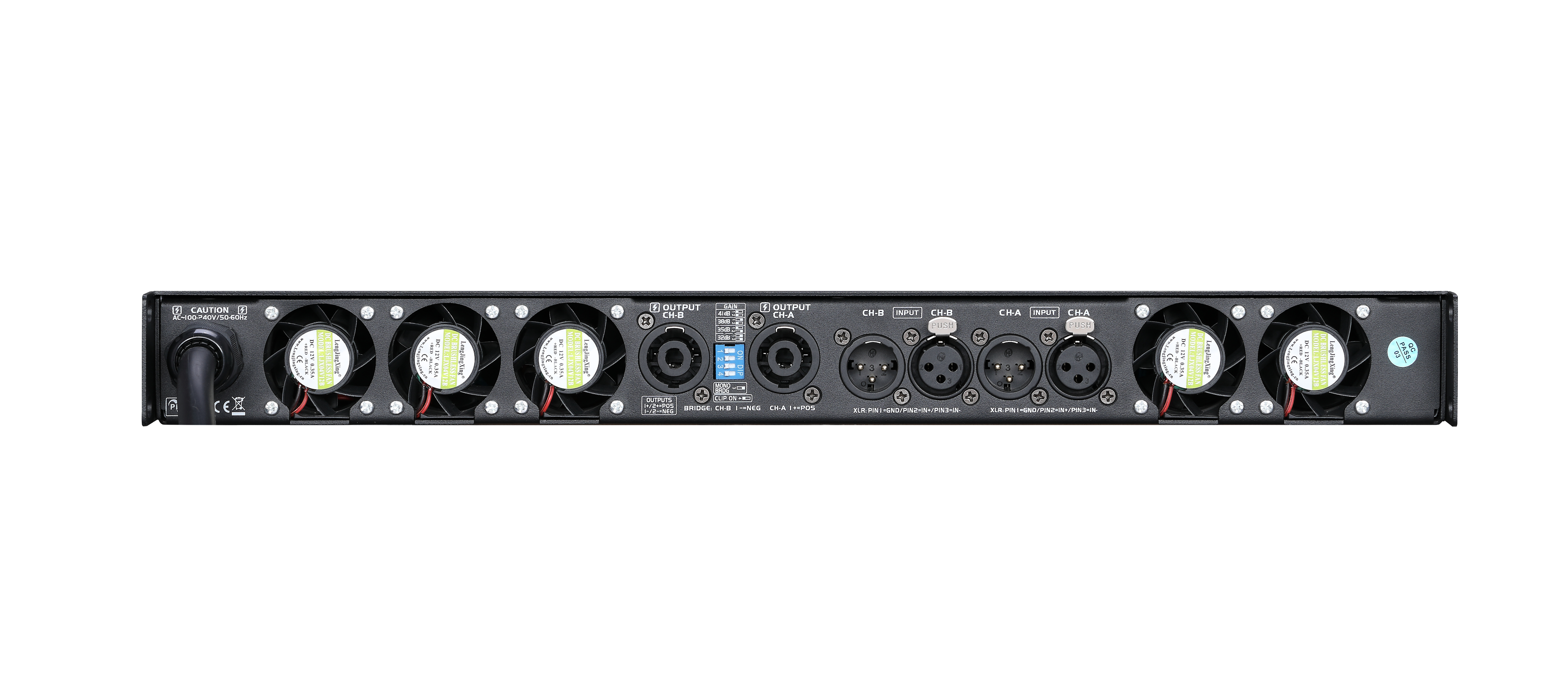 2 channels GaN class D power amplfier
