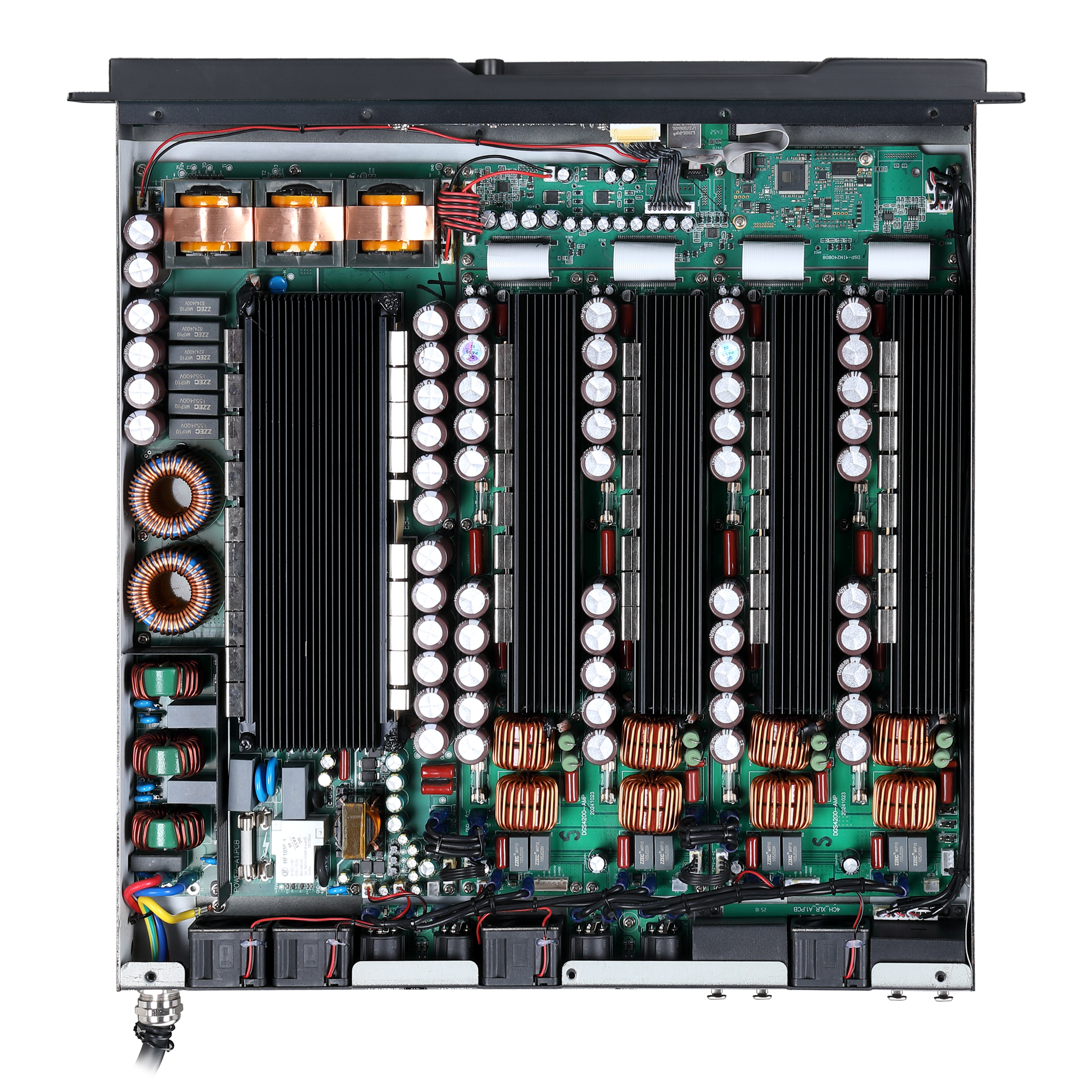 DSP 4 channels GaN class D power amplfier
